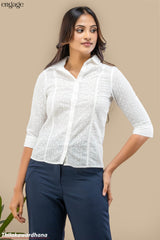 Engage 3/4 Sleeve Cutlon Top