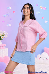 Tendenza Teen Luna Lace Cotton Top