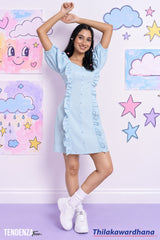 Tendenza Teen Blush Ruffle Mini Dress