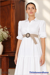 Aura Belted Midi Shirt Dress