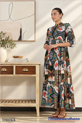 Tendenza Bohemian Tiered Maxi Dress