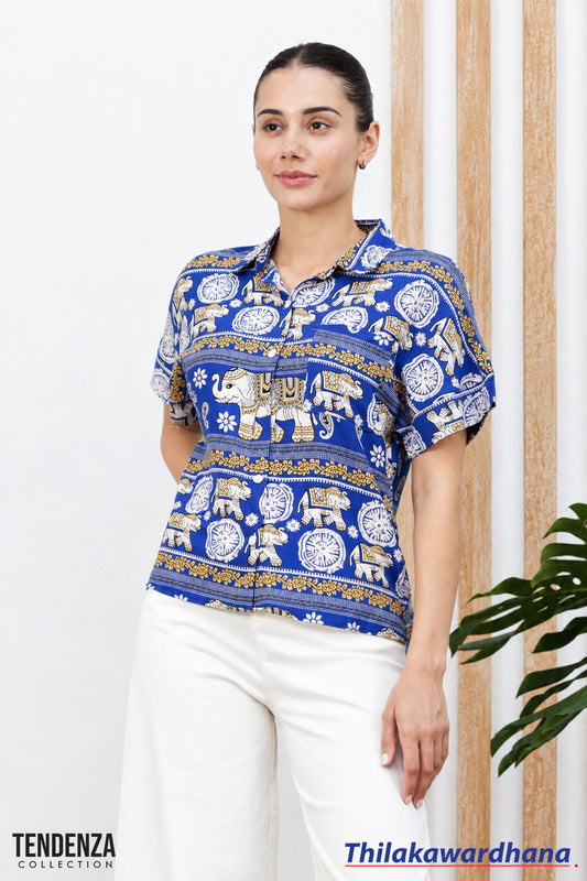 Tendenza Short Sleeve Printed Shirt