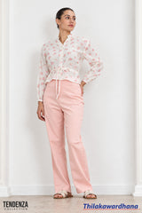 Tendenza Cutlone Drawstring Long Sleeve Top