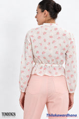 Tendenza Cutlone Drawstring Long Sleeve Top