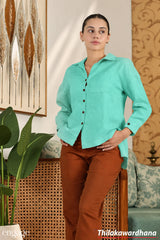Engage Long Sleeve Linen Top