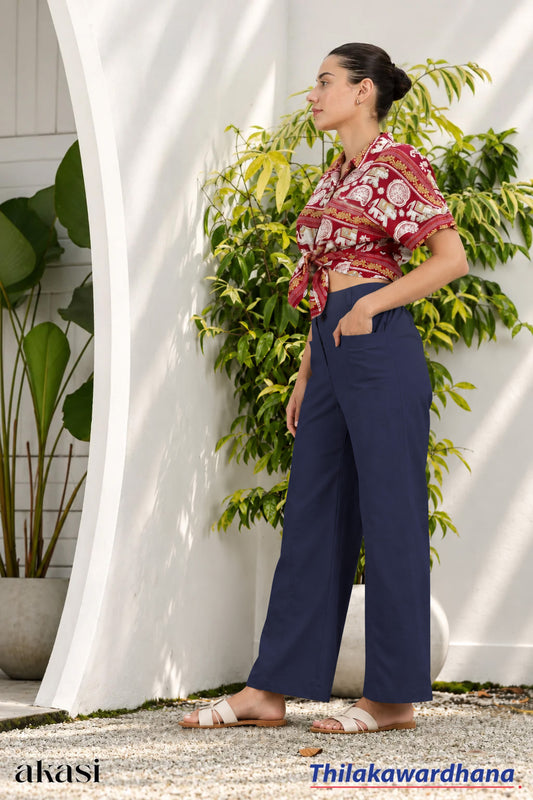 Akasi High Waist Linen Pant