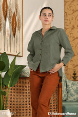 Engage Long Sleeve Linen Top