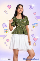 Tendenza Teen Petel Breeze Peplum Top
