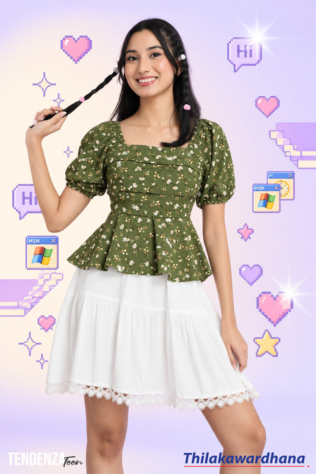 Tendenza Teen Petel Breeze Peplum Top
