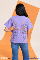 Tendenza Teen Butterfly Cut Out Tee