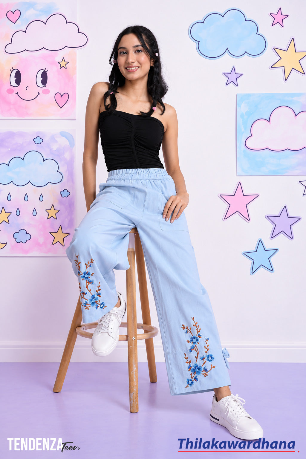 Tendenza Teen Embroidered Pant