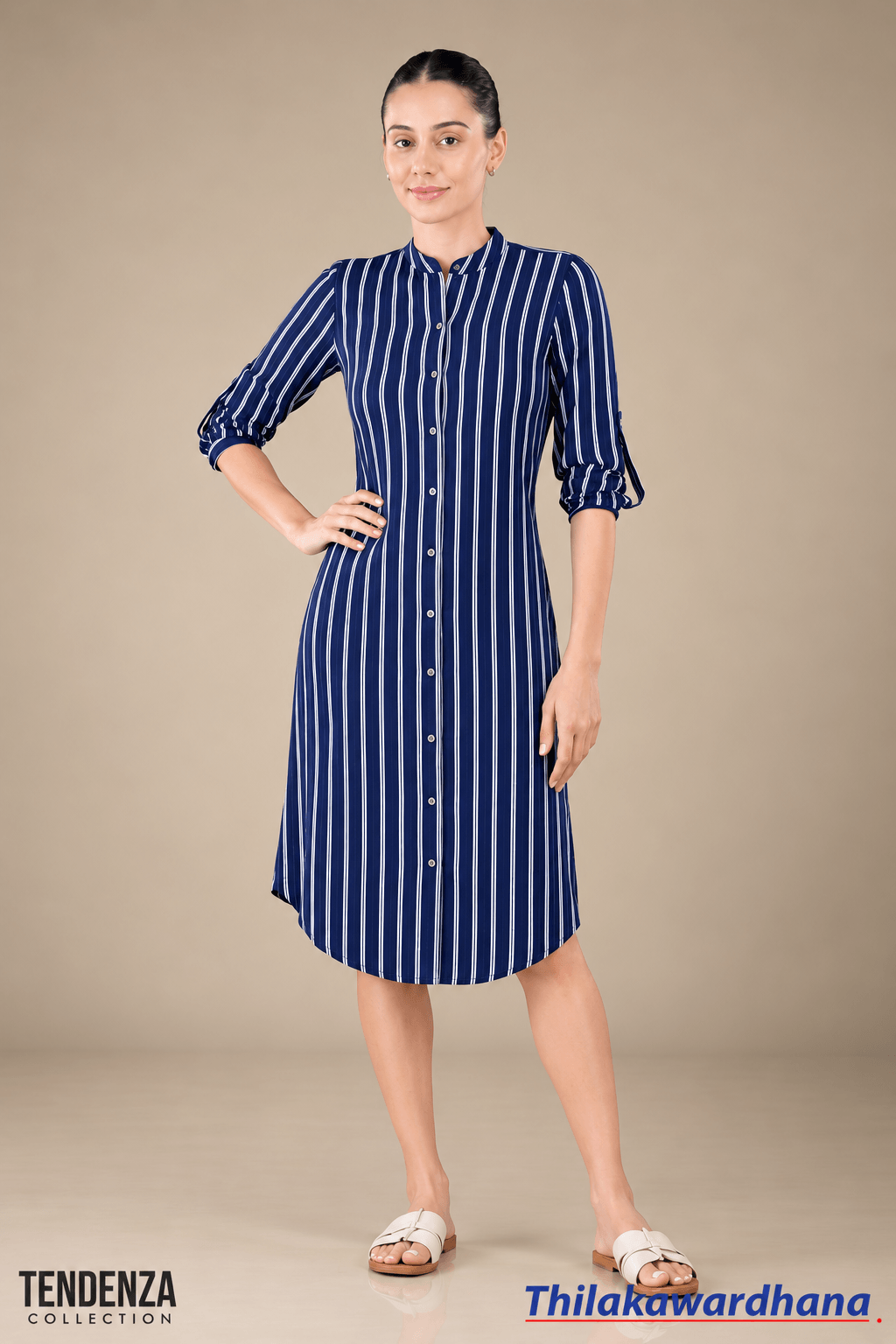 Tendenza Striped Shirt Dress