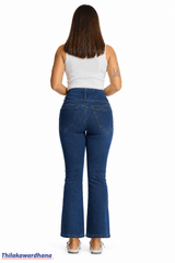 High Rise Mid Washed Boot Cut Jean