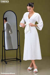 Tendenza Waist Knot Elegant Maxi Dress