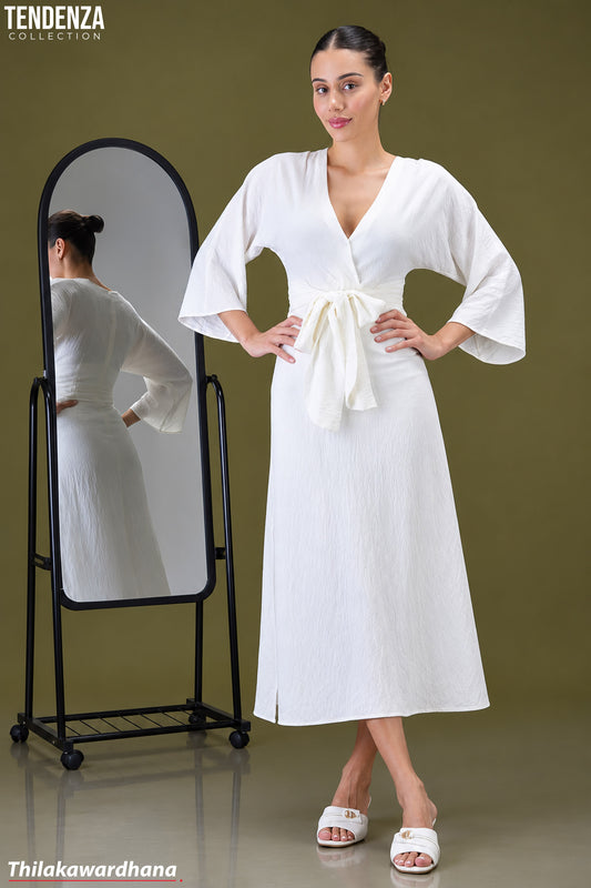 Tendenza Waist Knot Elegant Maxi Dress