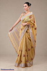 Embroidered Cotton Saree