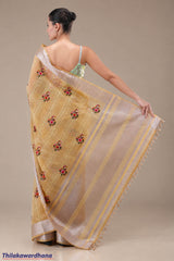 Embroidered Cotton Saree