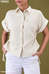 Tendenza Drawstring Casual Top