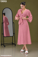 Tendenza Waist Knot Elegant Maxi Dress