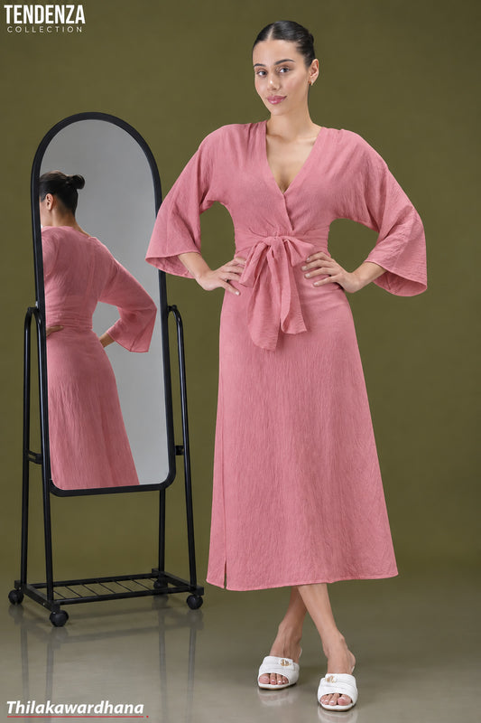 Tendenza Waist Knot Elegant Maxi Dress