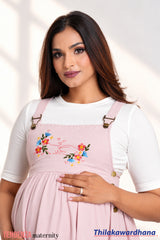 Tendenza Embroidered Maternity Dungaree