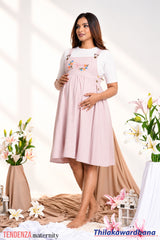 Tendenza Embroidered Maternity Dungaree