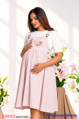 Tendenza Embroidered Maternity Dungaree