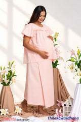 Tendenza Maternity Bed Jacket With Lungi - Light Pink