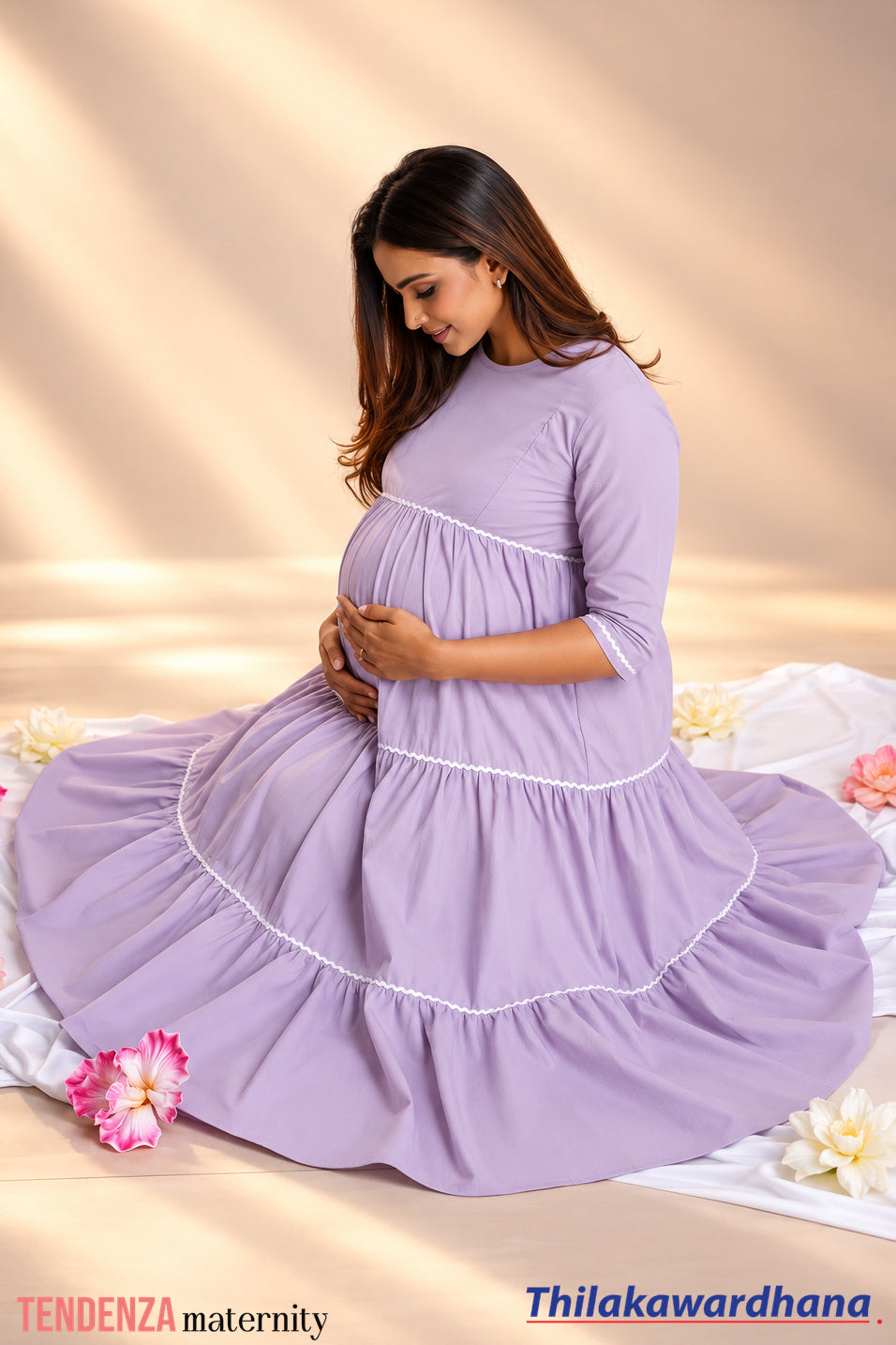 Tendenza Tiered Maternity Dress