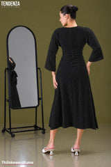 Tendenza Waist Knot Elegant Maxi Dress