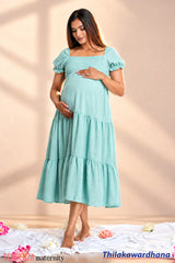 Tendenza Smocked Maternity Dress