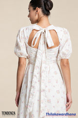 Tendenza Back Tie Brode Cutlone Elegant Dress