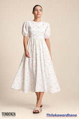 Tendenza Back Tie Brode Cutlone Elegant Dress