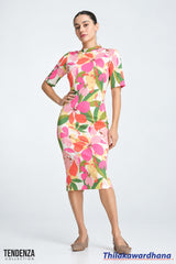 Tendenza High Neck Bodycon Dress