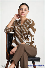 Engage Abstract Printed Top