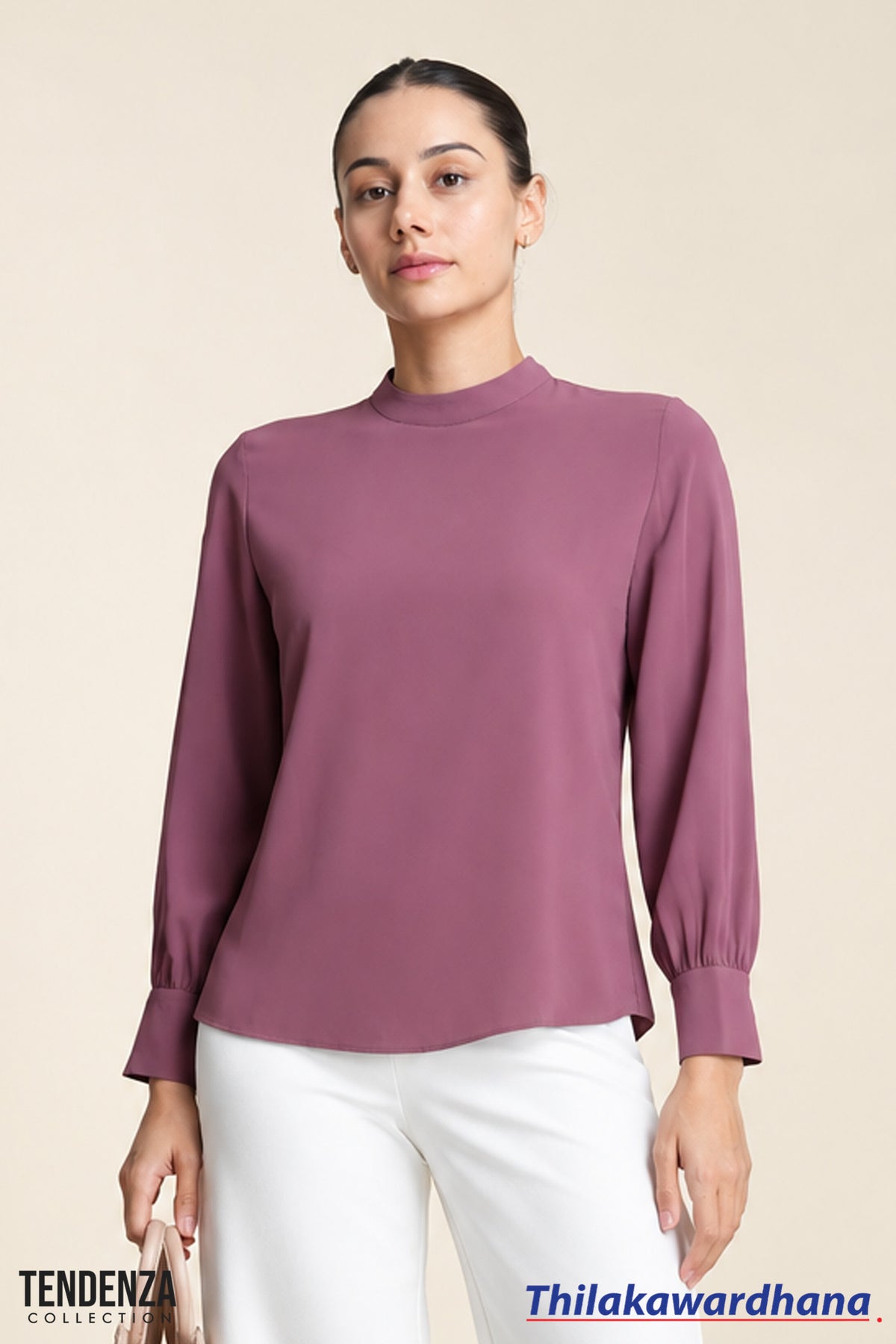 Tendenza Bishop Sleeve Workwear Top
