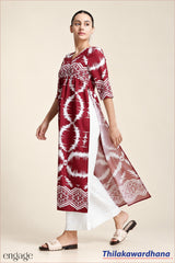 Engage Printed Kurtha Top