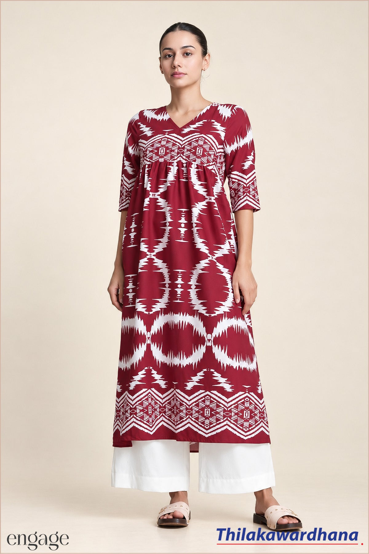 Engage Printed Kurtha Top