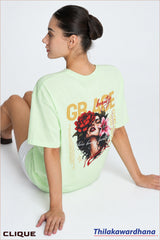 Clique Comfy Oversized Printed T Shirt