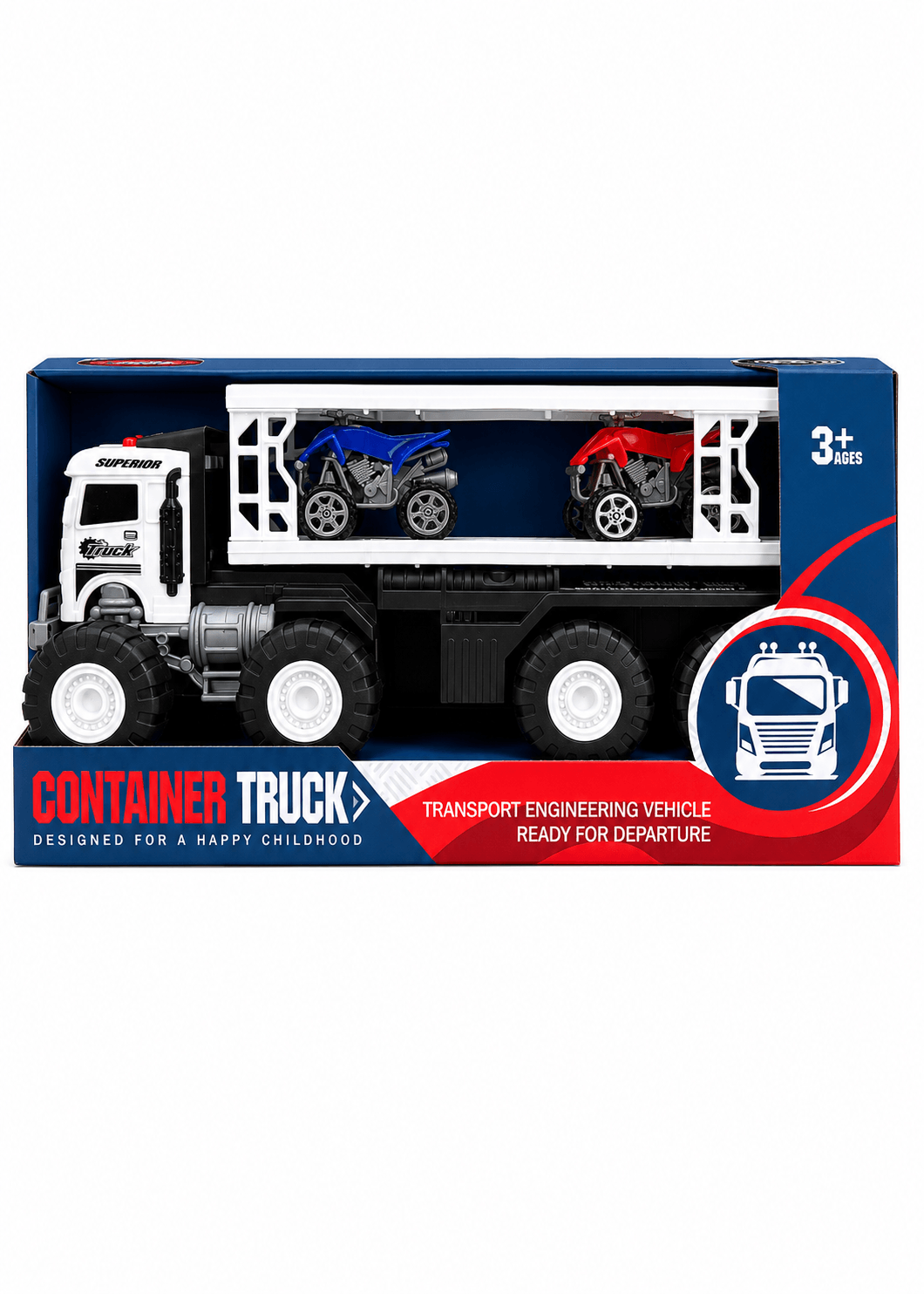 Container Truck With Light and Sound Effects