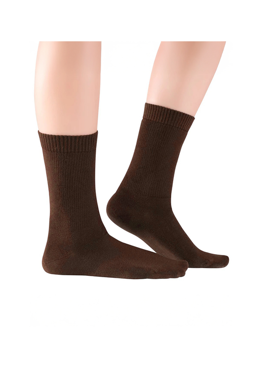 Men's Mid Calf Length Socks  - Brown