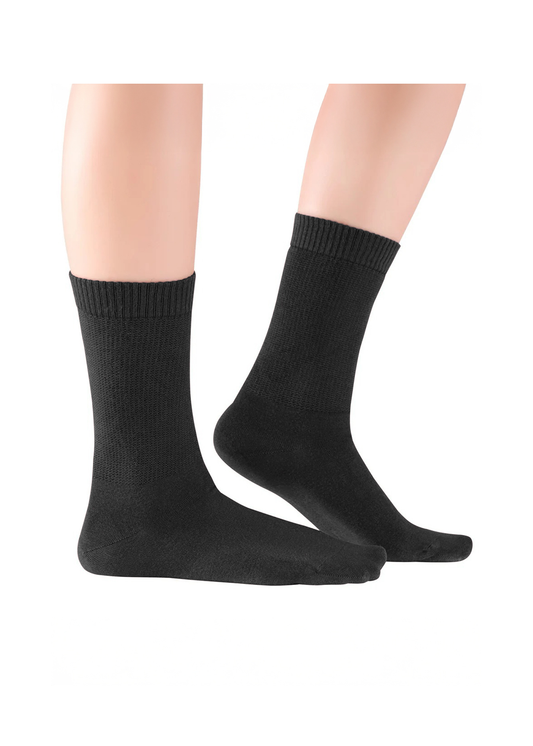 Men's Mid Calf Length Socks  - Black