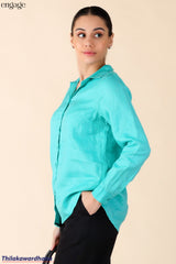 Engage Long Sleeve Linen Top