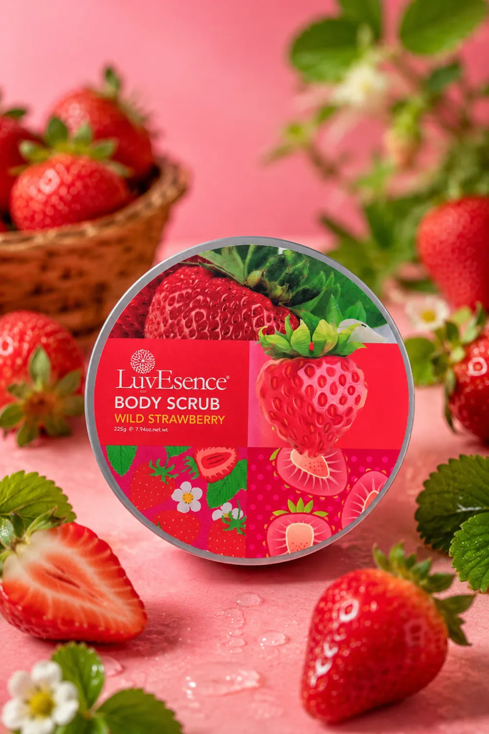 LuvEsence Wild Strawberry Body Scrub - 200g