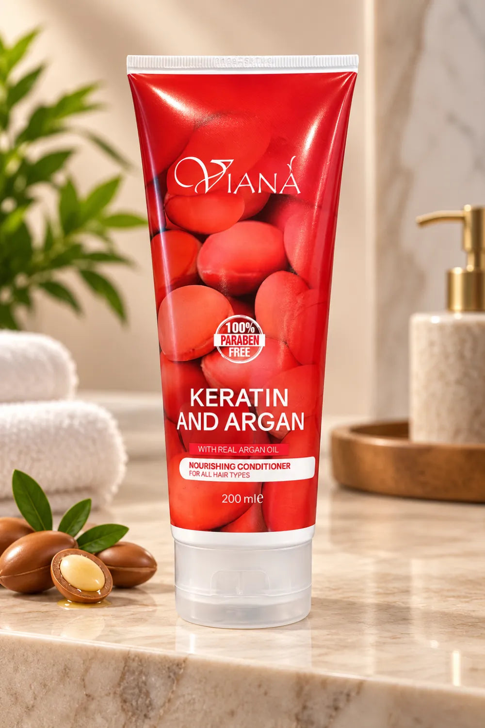 Viana Keratin & Argan Nourishing Conditioner – 200ml