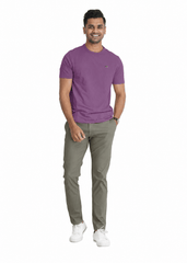 Moose Comfort Fit Crew Neck T Shirt - Purple