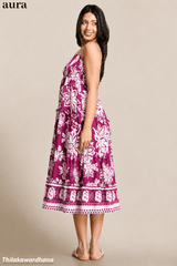 Aura Strappy Printed Smock Detailed Dress