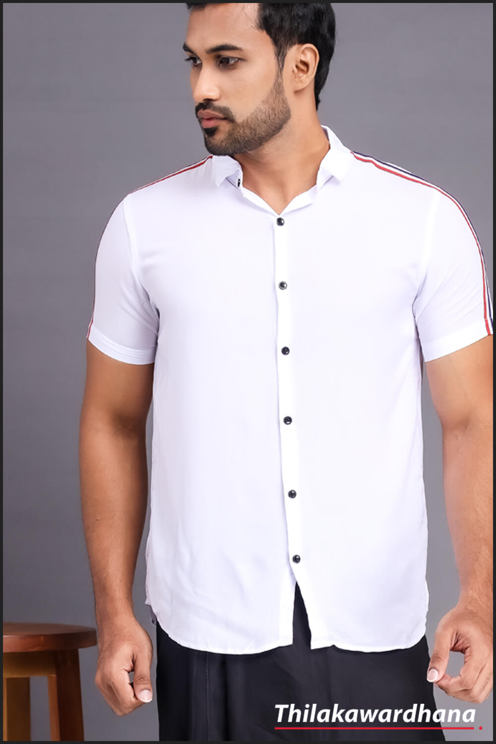 Contrast Detail Shirt – Thilakawardhana