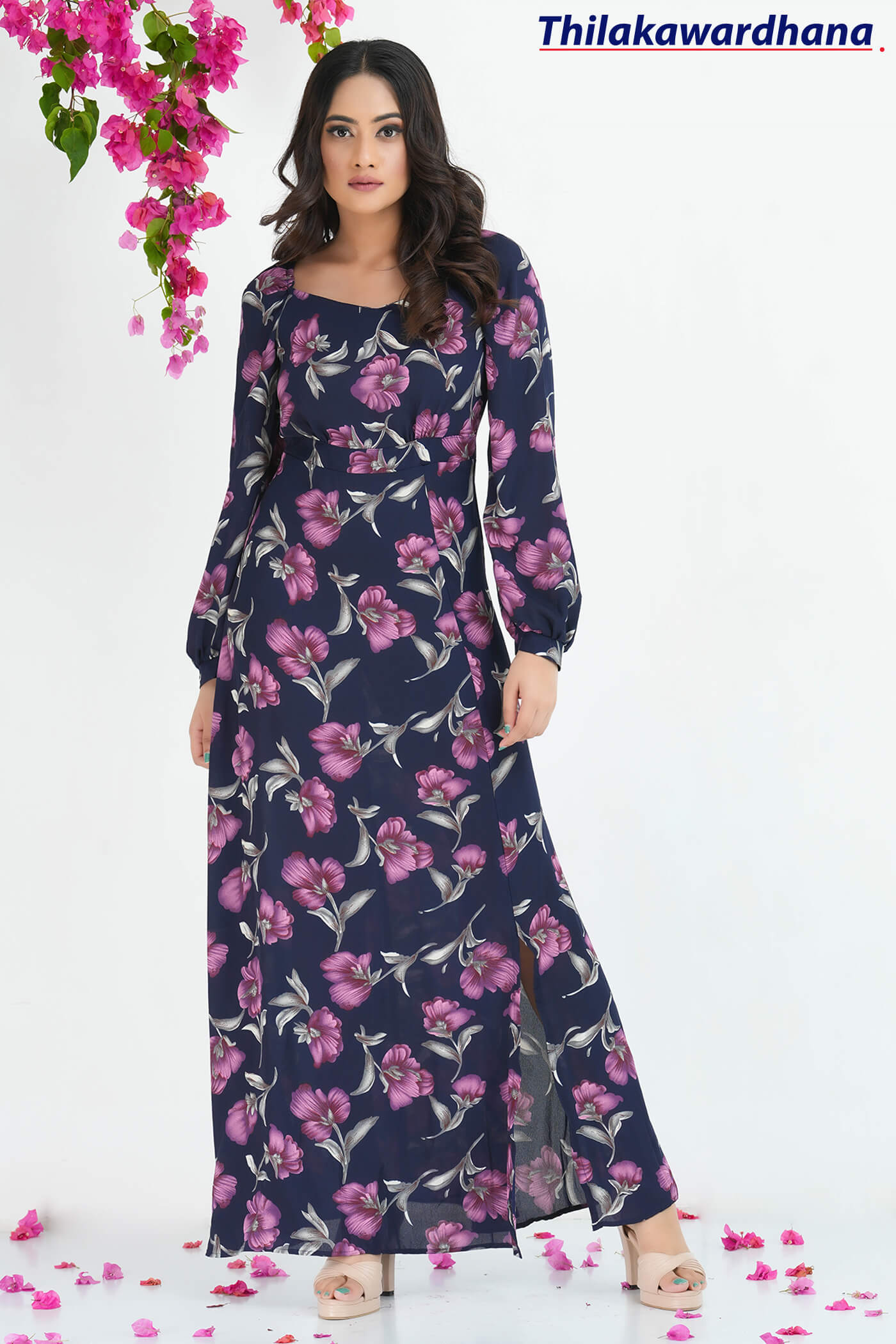 Aura Long Sleeve Maxi Dress – Thilakawardhana
